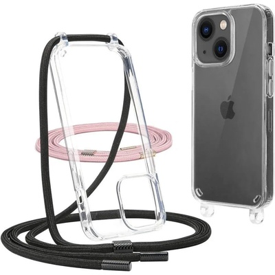 Tech-Protect Flexair Chain Hybrid Case - хибриден удароустойчив кейс с връзка за носене за iPhone 13 (прозрачен)