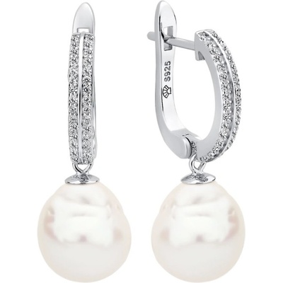 Gaura Pearls stříbrné náušnice s Kasumi perlou SK23219EL stříbrná Bílá