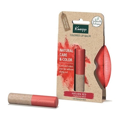 Kneipp Natural Colored Lip Balm Red Farebný balzam na pery 3,5 g