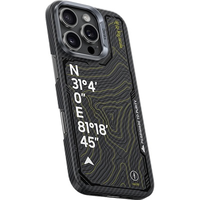 Benks Кевларен кейс с MagSafe за iPhone 16 Pro - Benks Magnetic Armor Air Summit Kangrinboque Kevlar Case 600D (черен)