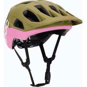 POC Велосипедна каска POC Cularis olivine green matt/thulite pink matt