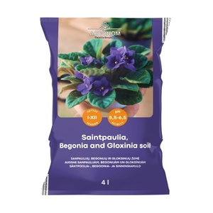 Seklos Почва за Теменужки, Бегонии и Каменно цвете Saintpaulia, Begonia and Gloxsinia soil - 4 кг