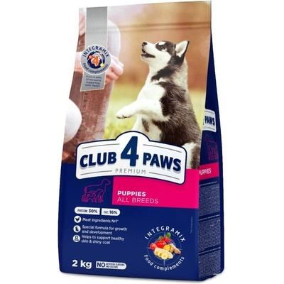 CLUB 4 PAWS Dog All Breed Puppy Пилешко 2kg