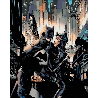 Zuty Batman a catwoman 40 x 50 cm bez rámu a bez vypnutí plátna 8596530135883