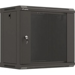 Lanberg Рак шкаф Lanberg 19" стенен 9U 540x350 mm със стъклена врата, черен (WF03-5309-10B)