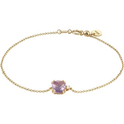 Bliss Златна дамска гривна с аметист Bliss 20104834 (20104834)