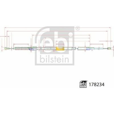Ťažné lanko, parkovacia brzda FEBI BILSTEIN 178234