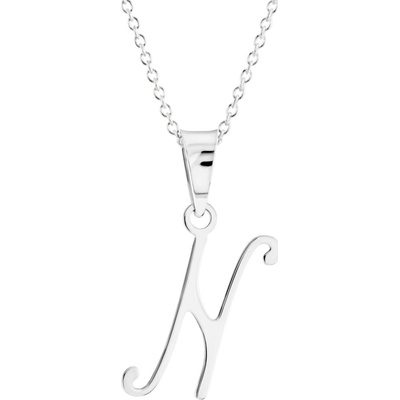 Gemmax Řetízek s písmenem „N“ bílé zlato GUSWN-42411-25841