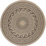 Ayyildiz Черно-бежов кръгъл външен килим ø 160 cm Comilla - Ayyildiz Carpets (COMILLA1601600887BLACK)