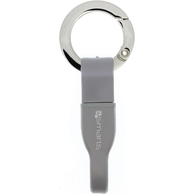 Кабел тип ключодържател за всички устройства с MicroUSB (10 см) - 4smarts KeyRing MicroUSB Cable (сив) (4S468757)