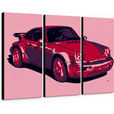 Ručne maľovaný POP Art obraz PORSCHE 911 - 90x60 cm