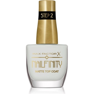 MAX Factor Nailfinity Matte Top Coat гел топ лак за нокти с матиращ ефект цвят 101 Velvet Curtain 12ml