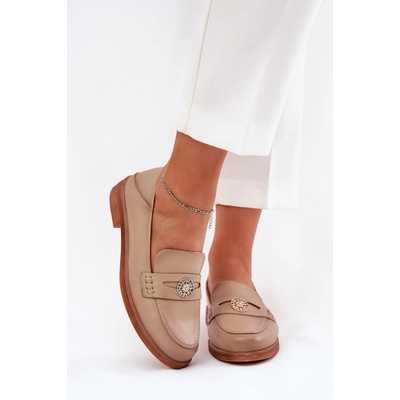 Vinceza Elegantní Dámské Mokasíny Z Přírodní Kůže hnědá