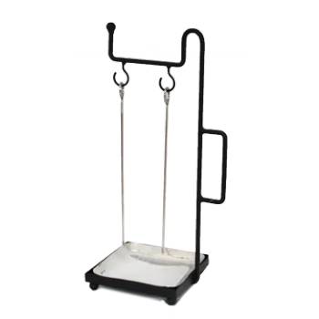 Image 1 of Horecano Метална стойка с два шиша и иноксово квадратно плато 15, 24x15, 24cm ЧЕРЕН МАТ (SG-82635(A)) (0184182)