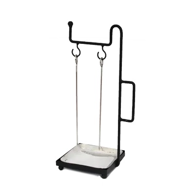 Horecano Метална стойка с два шиша и иноксово квадратно плато 15, 24x15, 24cm ЧЕРЕН МАТ (SG-82635(A)) (0184182)