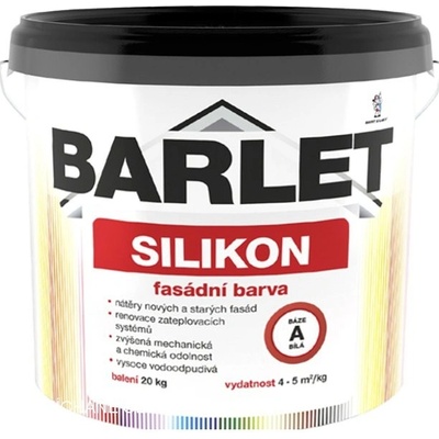 Barvy a laky Hostivař Fasádní silikonová barva BARLET SILIKON V4018 - 20 kg - bílý – Zbozi.Blesk.cz