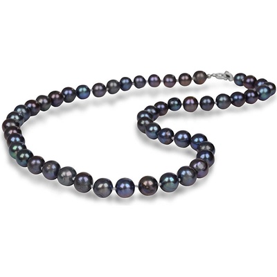 JwL Luxury Pearls s pravými kovově modrými perlami JL0265