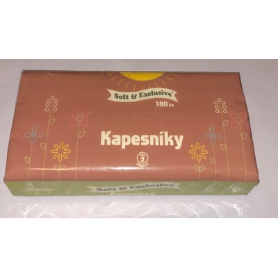 Soft Exclusive papírové kapesníky 2-vrstvé 180 ks