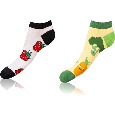 Bellinda CRAZY IN-SHOE SOCKS 2x BE481025 svetlo zelená červená čierna