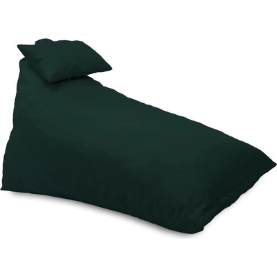 Pufrelax Пуф шезлонг и декортаивна възглавница Kudos, за открито, Тъмно зелен