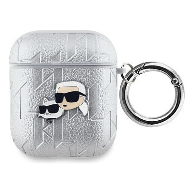 Karl Lagerfeld PU Embossed Karl and Choupette Heads Puzdro na AirPods 1/2 KLA2PGKCPS