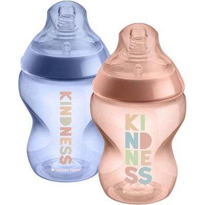 Tommee Tippee kojenecká láhev C2N 2 ks modrá+hnědá 260 ml