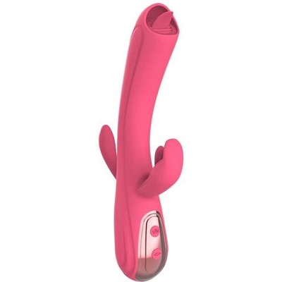 Mokko Мулти-функционален вибратор с език "leila good vibes pink" 21 см