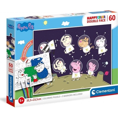 Clementoni HappyColor Prasátko Peppa 26096 60 dílků