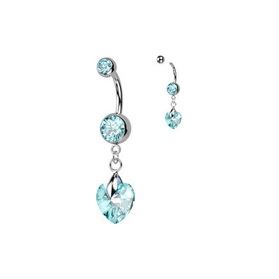 Šperky4U piercing do pupíku srdíčko WP01298-Q