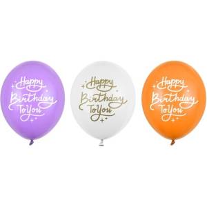 Party Deco Латексови Балони "Happy Birthday To You", (1Пакет/3 Бр. ) (SB14P-320-000)