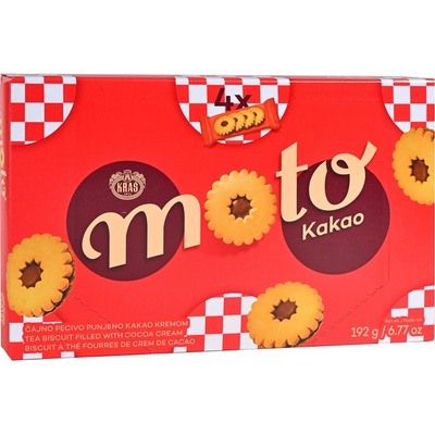 Kraš Moto čajové pečivo s kakaovou náplní 192 g
