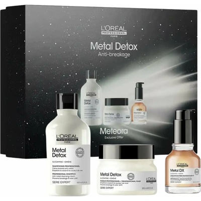 L´oréal Professionnel Serie Expert Metal Detox Trio Vánoční Sada - Šampon 300 ml + maska 250 ml + olej 50 ml
