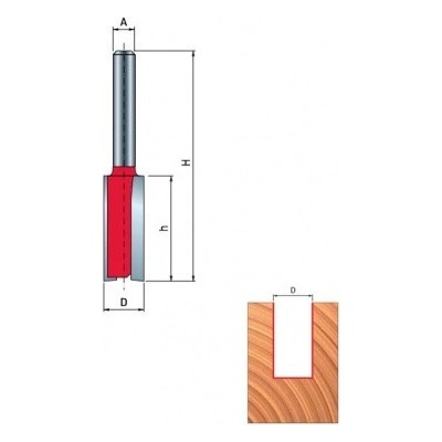 Fréza drážkovací rovné břity 9x25x63 stopka 8 mm FREUD 04-12408