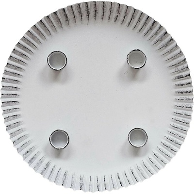 Bílý antik kovový svícen na 4 úzké svíčky Willio Rustia - Ø 25*4cm - Ostatní