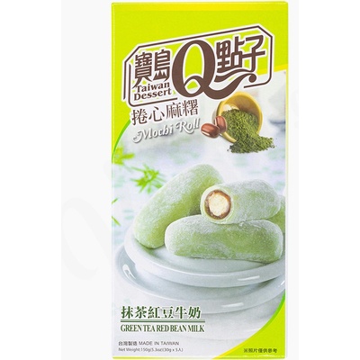 Q Brand Mochi zelený čaj a červené fazole 150 g