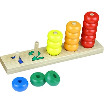 Montessori Tyčky s farebnými kruhmi na počítanie