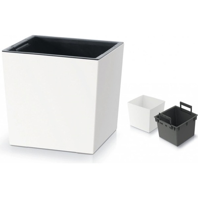 Prosperplast Květináč URBI SQUARE LOW 30 cm bílý