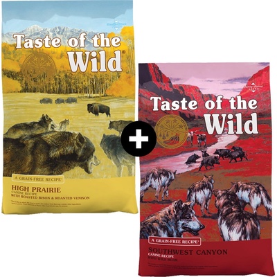 Taste of the Wild MIX Southwest Canyon & High Prairie 2 x 12,2 kg