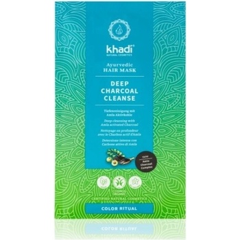 Khadi Hair Mask Detox Charcoal hloubkově čistící vlasová maska 50 g