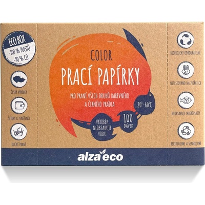 AlzaEco pracie papieriky Color 100 praní