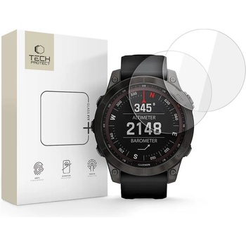 Tech-Protect 2 броя стъклени протектори за Garmin Fenix 7x / 7x Pro от Tech Protect Glass Fit+ - Clear (5906302318605)