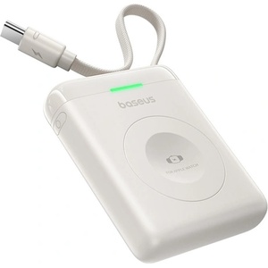 Baseus EnerFill FW11 безжична преносима батерия за Apple Watch, 1640 mAh, 5 W, бяла (E0205302)