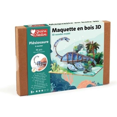 GRAINE CREATIVE Drevený 3D model Plesiosaurus