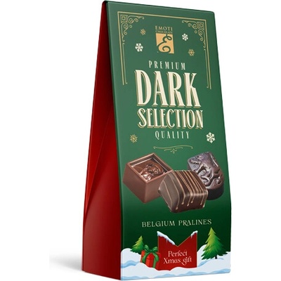 Emoti de chocolat Emoti Dark Selection Vánoční hořká bonboniéra 48 g