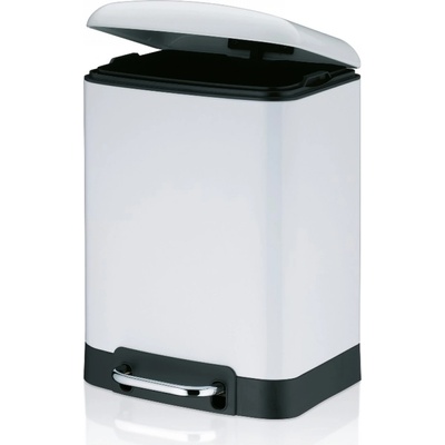 Kela Кош за отпадъци с педал Davino - бял - 6 л (KELA 22996)