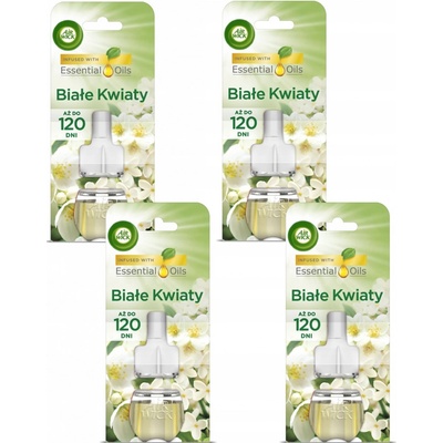 Air Wick Náplne do elektrického osviežovača Biele kvety 4 x 19 ml