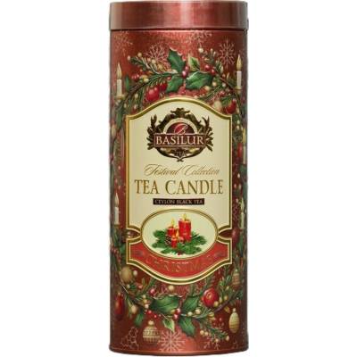 Basilur Festival Candle Red Edition černý čaj 75 g + čajová svíčka 11 g
