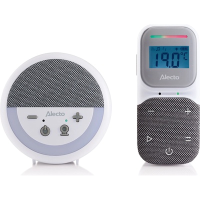 Alecto dětská chůvička Premium Full Eco DECT Audio s projektorem, displejem, nočním světlem a ukolébavkami bílá / šedá