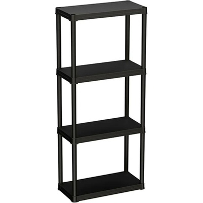 Igotrend Regál plast. 60/4, 60x30x132 cm černý