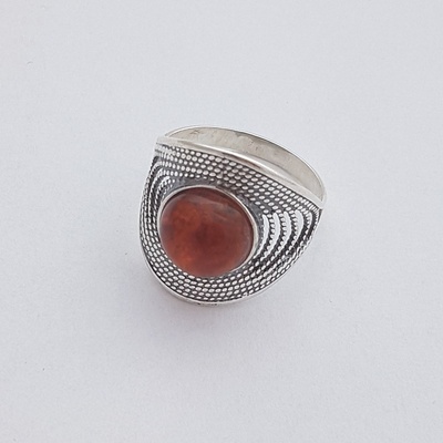 Ibeauty Jantarový prsten s kulatým jantarem J 277R P